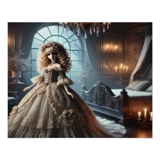 Gothic Victorian Doll – Dark Elegance Perfect Poster (Voorkant)