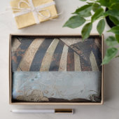 Gothic Victorian Girl & Raven Teal Florals Tissuepapier (Geschenk)