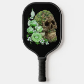 Gothic Vine bedekt met boomschedel met groene bloe Pickleball Paddle (Voorkant)