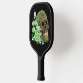 Gothic Vine bedekt met boomschedel met groene bloe Pickleball Paddle (Links)