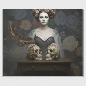 Gothic Vintage Art Design Cadeaupapier (Vlak)