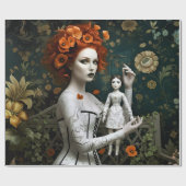 Gothic Vintage Art Design Cadeaupapier (Vlak)
