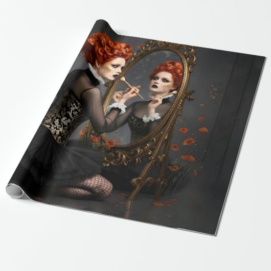 Gothic Vintage Art Design Cadeaupapier (Uitgerold)
