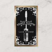 Gothic Vintage Beauty Lash Studio Black Luxury Visitekaartje (Voorkant)