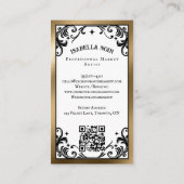 Gothic Vintage Beauty Makeup Artist Black Luxury Visitekaartje (Achterkant)