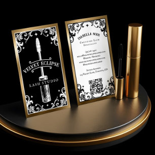 Gothic Vintage Beauty Wimperstudio Zwart Luxe Visitekaartje