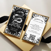 Gothic Vintage Black Gold Tattoo Artist Studio Visitekaartje