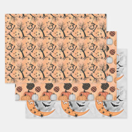 Gothic Vintage Pompoen 31 Oktober Halloween  Inpakpapier Vel