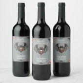 Gothic Vleermuis Bruiloft Wijn Etiket (Flessen)