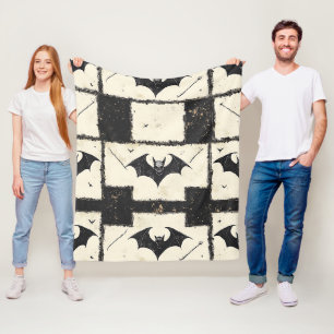 Gothic Vleermuis Grunge Halloween Patroon Fleece Deken