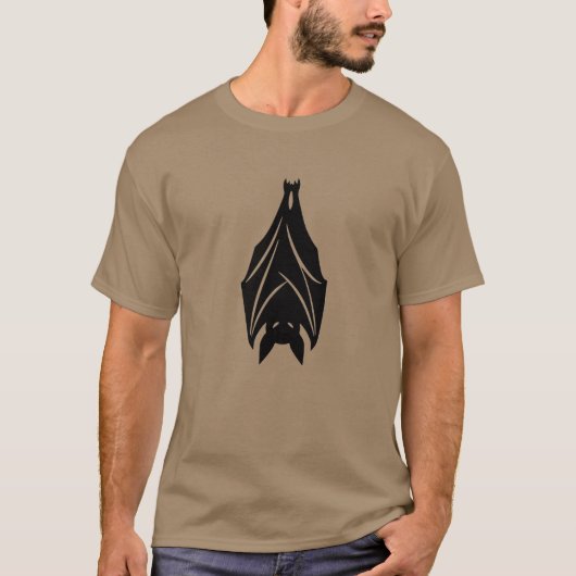 Gothic Vleermuis Halloween Heren Basic T-Shirt (Voorkant)