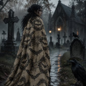Gothic Vleermuis Ontwerp Fleece Deken
