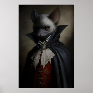 Gothic Vleermuis Vintage Poster, Kunst Poster Prin