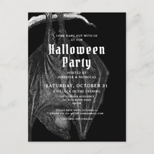 Gothic Vleermuizen Halloween Feest Uitnodiging