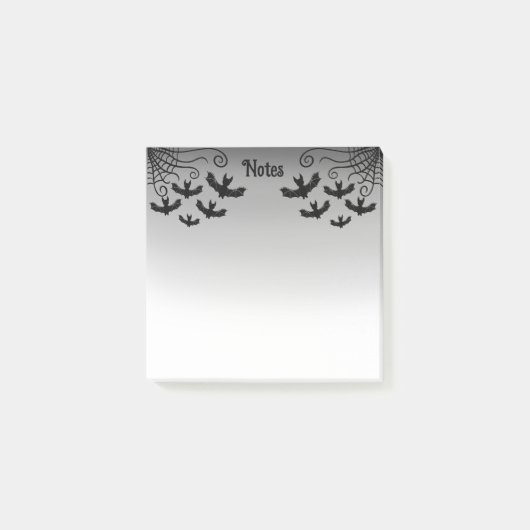 Gothic Vleermuizen Spinnenweb Post-it® Notes (Voorkant)