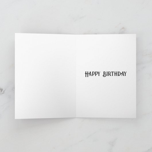 Gothic Vlinder en Lijst Verjaardag Kaart (Binnen)