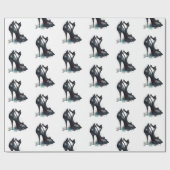 Gothic Vogue | Blauwgroen Splash en Stiletto Hoge  Cadeaupapier (Vlak)