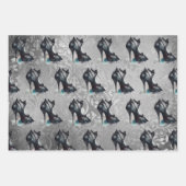 Gothic Vogue Grunge | Blauwgroen Splash Stiletto H Inpakpapier Vel (Voorkant)