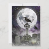 Gothic Volle Maan Heksen Thee Feest Uitnodiging (Achterkant)