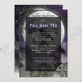Gothic Volle Maan Heksen Thee Feest Uitnodiging (Voorkant / Achterkant)