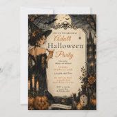 Gothic Volwassen Halloween Feest Kaart (Voorkant)