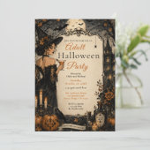 Gothic Volwassen Halloween Feest Kaart (Staand voorkant)