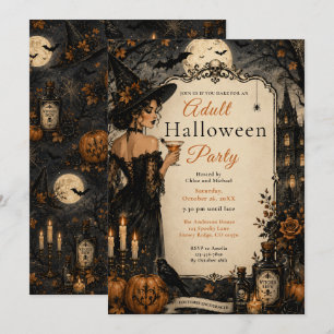 Gothic Volwassen Halloween Feest Kaart