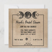 Gothic Vrijgezellenfeest Red Roses Celestial Invit Kaart (Voorkant)