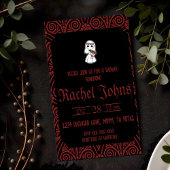 Gothic Vrijgezellenfeest Skeleton Invite Kaart