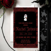 Gothic Vrijgezellenfeest Skeleton Invite Kaart