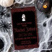 Gothic Vrijgezellenfeest Skeleton Invite Kaart