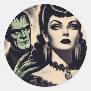 Gothic Vrouw Ronde Sticker