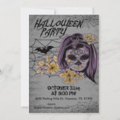 Gothic Vrouw Zombie Enge Volwassene Halloween Invi Kaart (Voorkant)