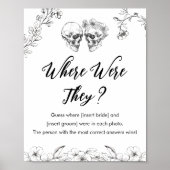 Gothic Waar waren ze Foto Bruiloftsspel Poster (Voorkant)