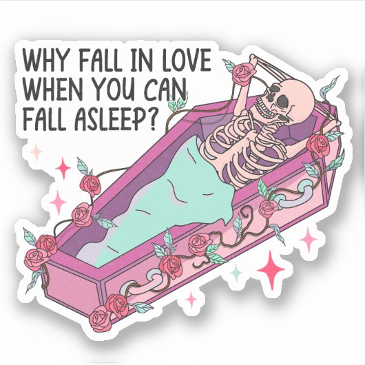 Gothic Waarom Herfst in liefde als je kunt Herfste Sticker (Voorkant)