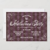Gothic Wallpaper Halloween Party Kaart (Voorkant)