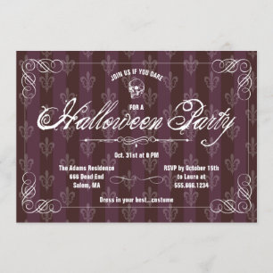 Gothic Wallpaper Halloween Party Kaart