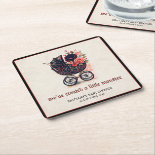 Gothic Wandeling Halloween Baby Shower  Kartonnen Onderzetters