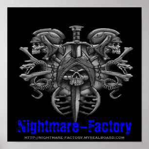 Gothic Warrior Skulls Poster