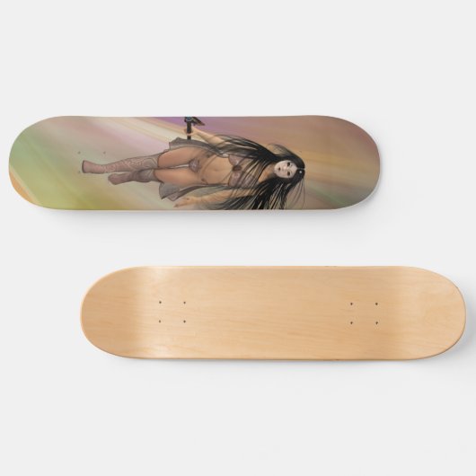 Gothic Warrior women art Skateboards (Horizontaal)
