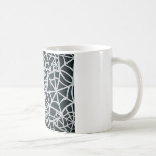 Gothic Web Velocity Bold Zwart en Wit Ontwerper Koffiemok