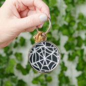 Gothic Web Velocity Bold Zwart en Wit Ontwerper Sleutelhanger (Hand)