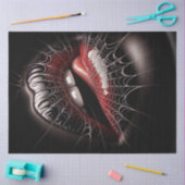 Gothic Webbed Bitten Lips Art Decoupage Tissuepapier (Craft)