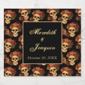 Gothic Weddenschappen Black Red Rose Custom Bier Etiket (Enkel label)