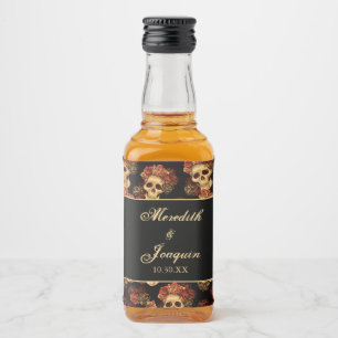 Gothic Weddenschappen Black Red Rose Custom Likeurfles Etiket