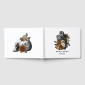 Gothic Wedding Amber Floral Owls Gastenboek (Volledig)