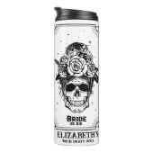 Gothic Wedding Bachelorette Party Gepersonaliseerd Thermosbeker (Geroteerd rechts)