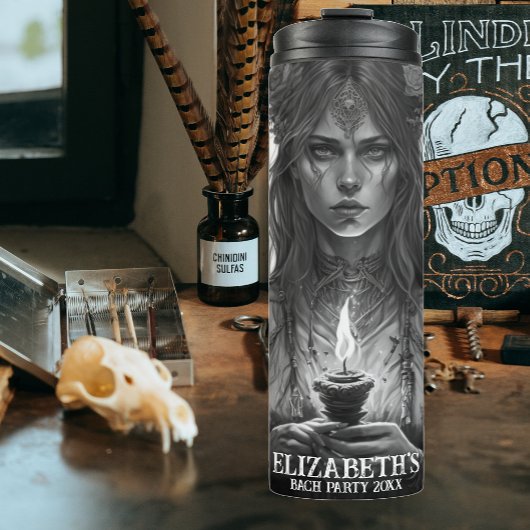 Gothic Wedding Bachelorette Party Gepersonaliseerd Thermosbeker