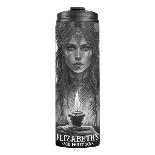 Gothic Wedding Bachelorette Party Gepersonaliseerd Thermosbeker (Voorkant)