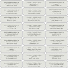 Gothic Wedding Black op Ecru Guest Address Sticker